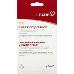 Leader Unisex Slip on Knee Compression Beige, Medium, 1 Ct