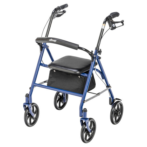 Drive Medical Durable 4 Wheel Rollator with 7.5" Casters