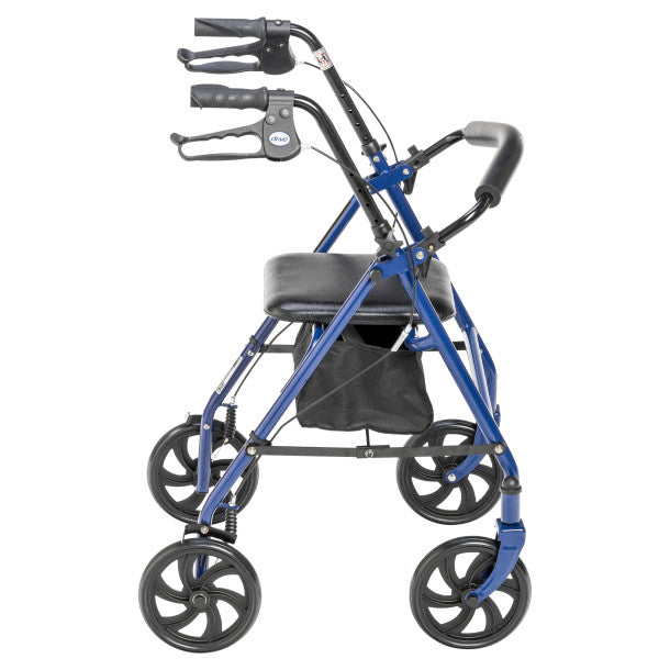 Drive Medical Durable 4 Wheel Rollator with 7.5" Casters