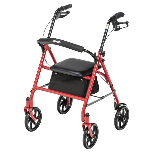 Drive Medical Durable 4 Wheel Rollator with 7.5" Casters