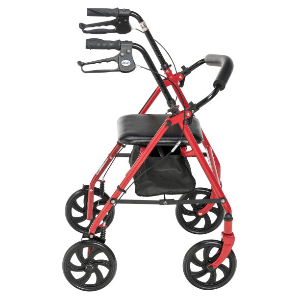 Drive Medical Durable 4 Wheel Rollator with 7.5" Casters