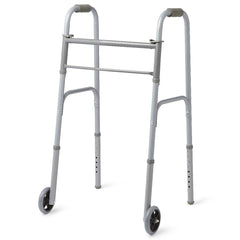 Two-Button Folding Walkers with 5" Wheels