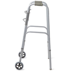 Two-Button Folding Walkers with 5" Wheels