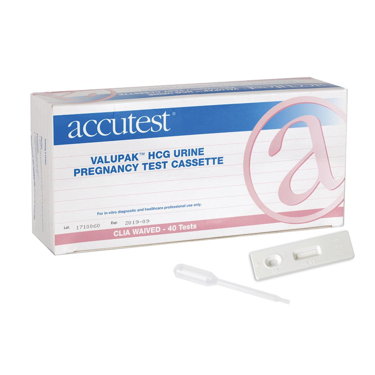 ACCUTEST VALUE+HCG URINE PREGNANCY TEST CASSETTE (CLIA WAIVED)