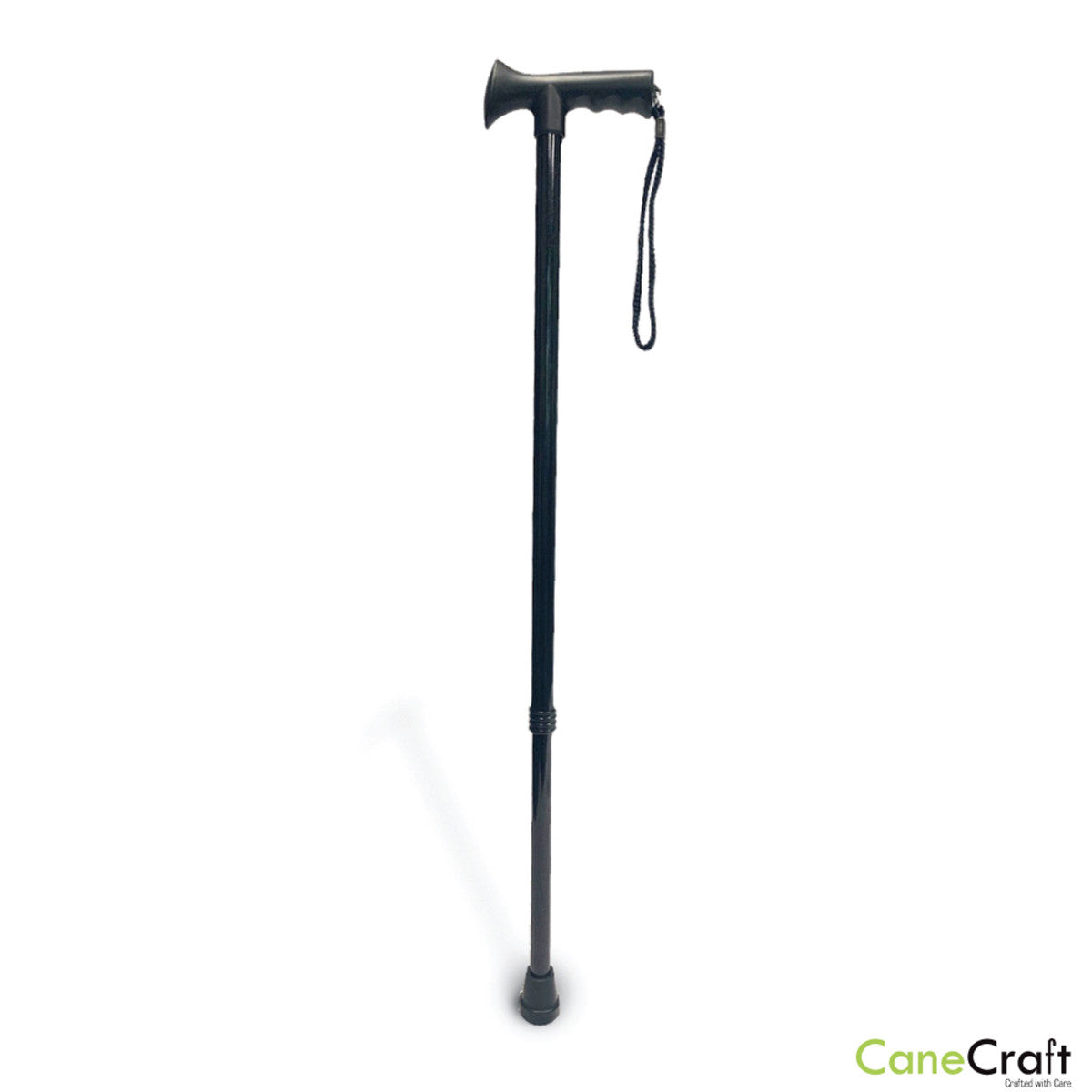 CaneCraft T-Handle Cane with TPR Handle, Black