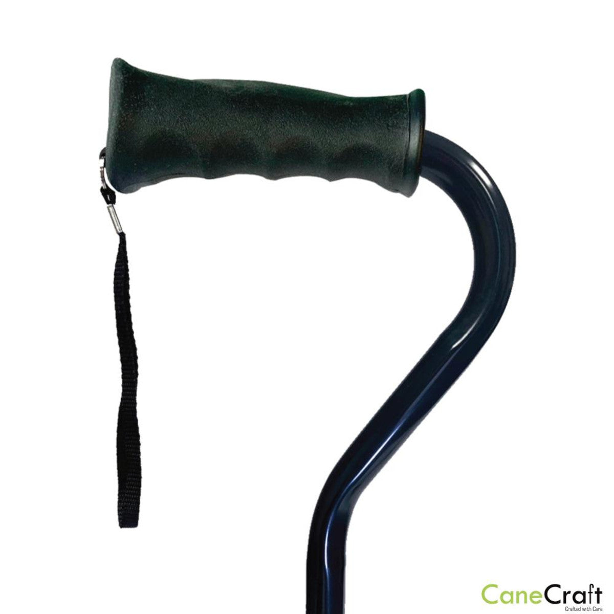 CaneCraft Offset Cane with Silicon Handle, Black