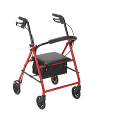 DYNAGO ADVANTAGE STEEL ROLLATOR 6" RED