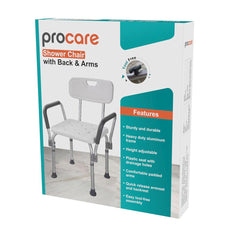 Procare Shower Chair With Back & Arms