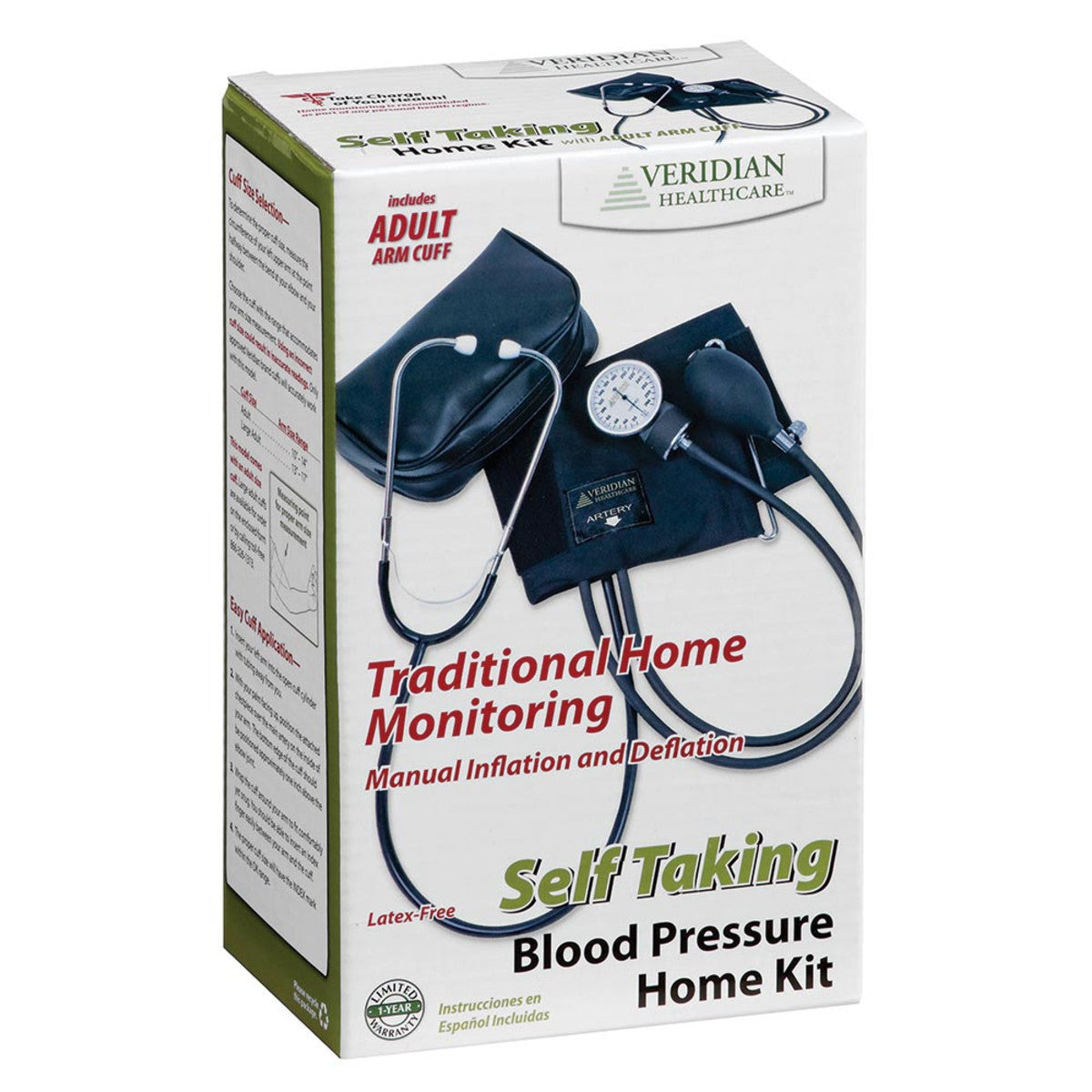 HOME BLOOD PRESSURE KIT WITH ATTACHED STETHOSCOPE