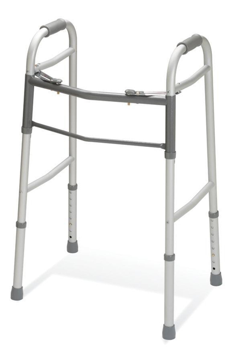 Adult Two Button Folding Walker, without Wheels