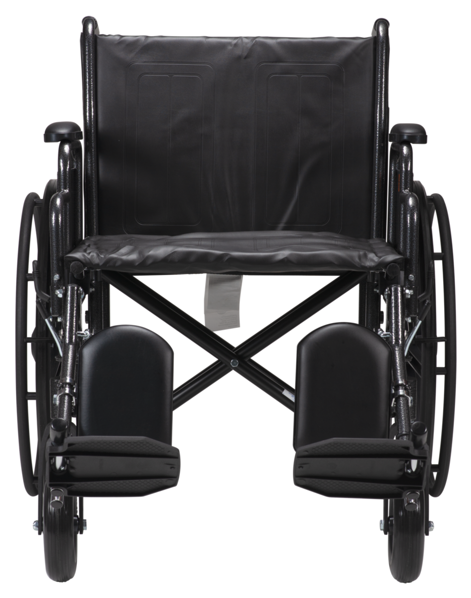 BARIATRIC WHEELCHAIR-22" SEAT, DETACH DESK ARM - ELR, 500 LB CAP - DYNAREX