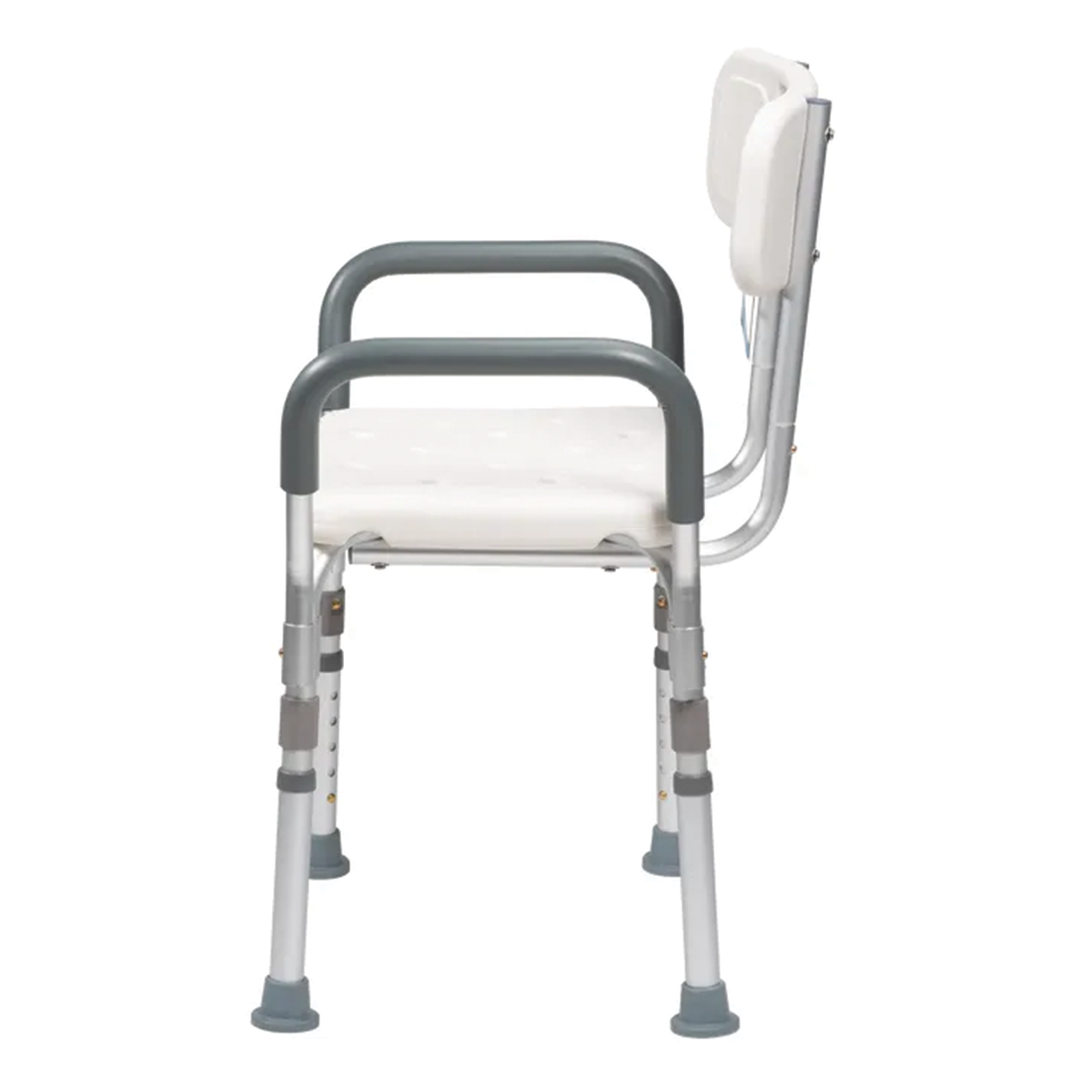 Shower Chair With Removable Back And Arms, White