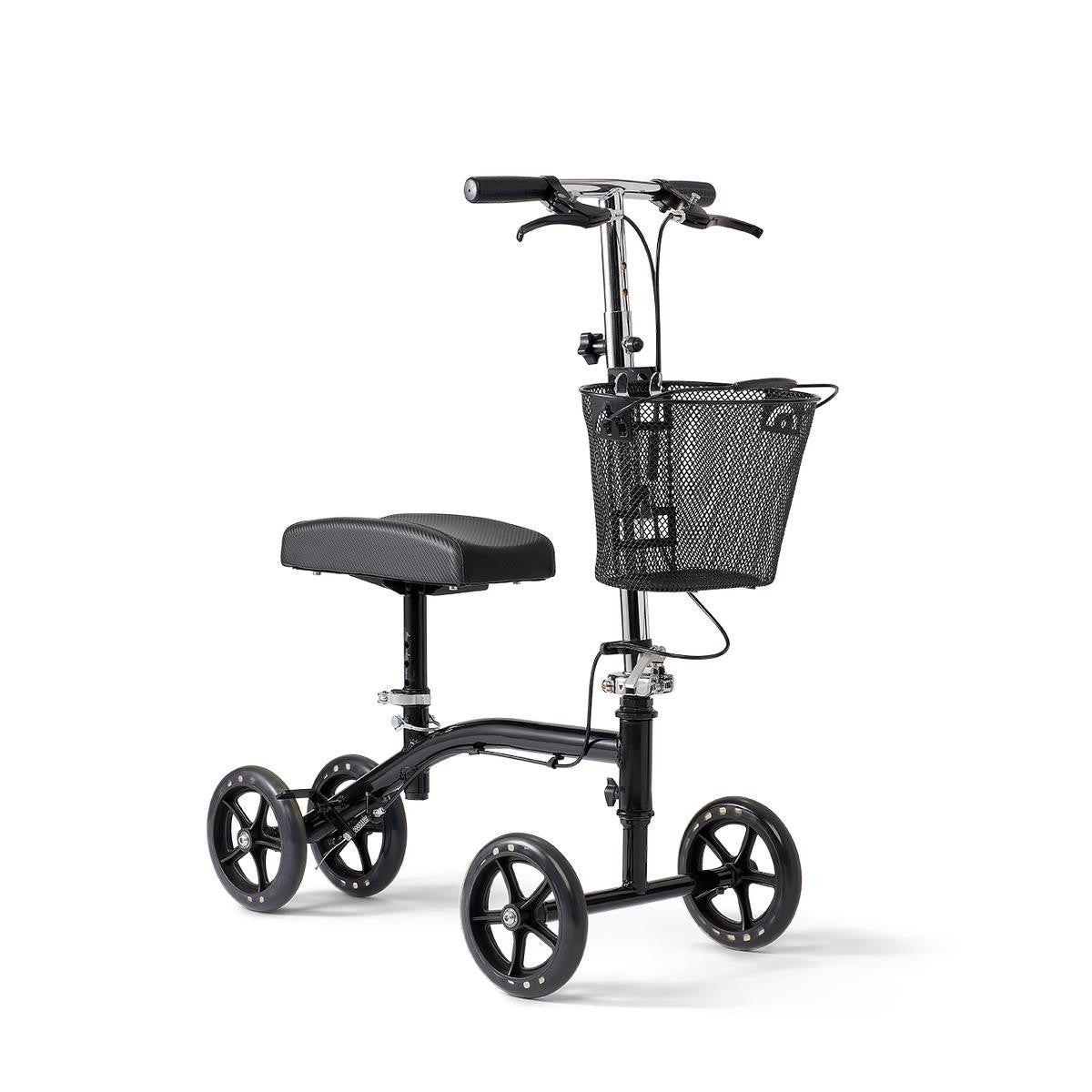 4-Wheeled Knee Walker/Scooter Black