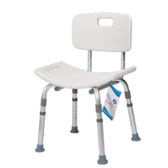 SHOWER CHAIR W/BACK - 1/EA