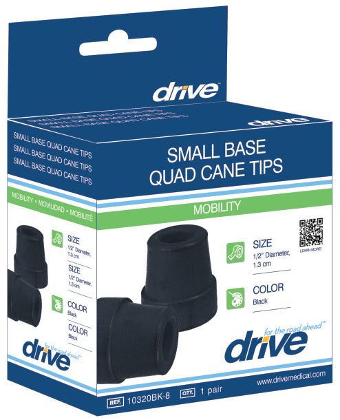 Drive Medical Small Base Quad Cane Tip (½" cane diameter)