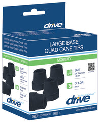 Drive Medical Large Base Quad Cane Tip (5/8" cane diameter)