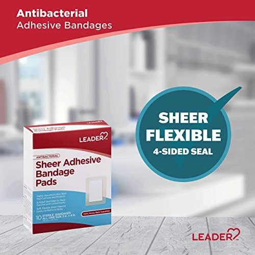 Leader Sheer Adhesive Pad Bandages, 10 Count Per Box