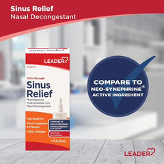 Leader Extra Strength Sinus Relief, 1 oz