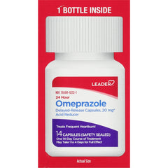 Leader Acid Reducer Omeprazole 20mg Capsules, 14ct 096295130850S650