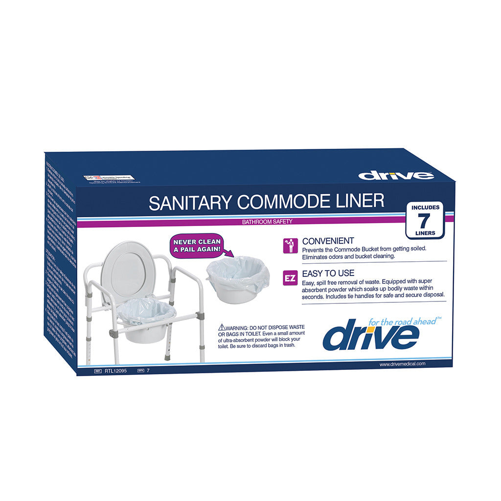 Drive Medical Super Absorbent Commode Pail Liners