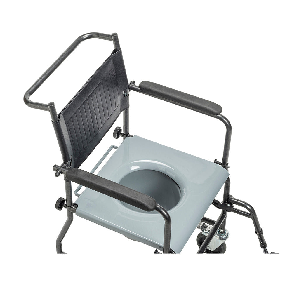 Drive Medical Upholstered Drop Arm Wheeled Commode