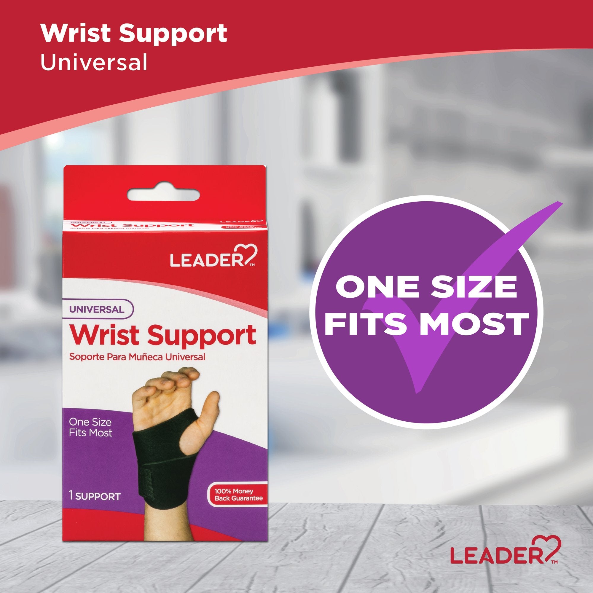 Leader Wrist Support Neoprene One Size.