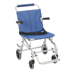 Drive Medical Super Light, Folding Transport Chair with Carry Bag and Flip-Back Arms