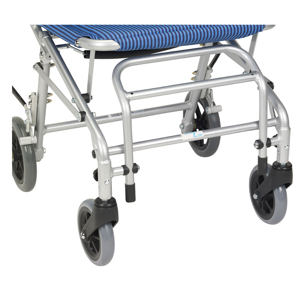 Drive Medical Super Light, Folding Transport Chair with Carry Bag and Flip-Back Arms