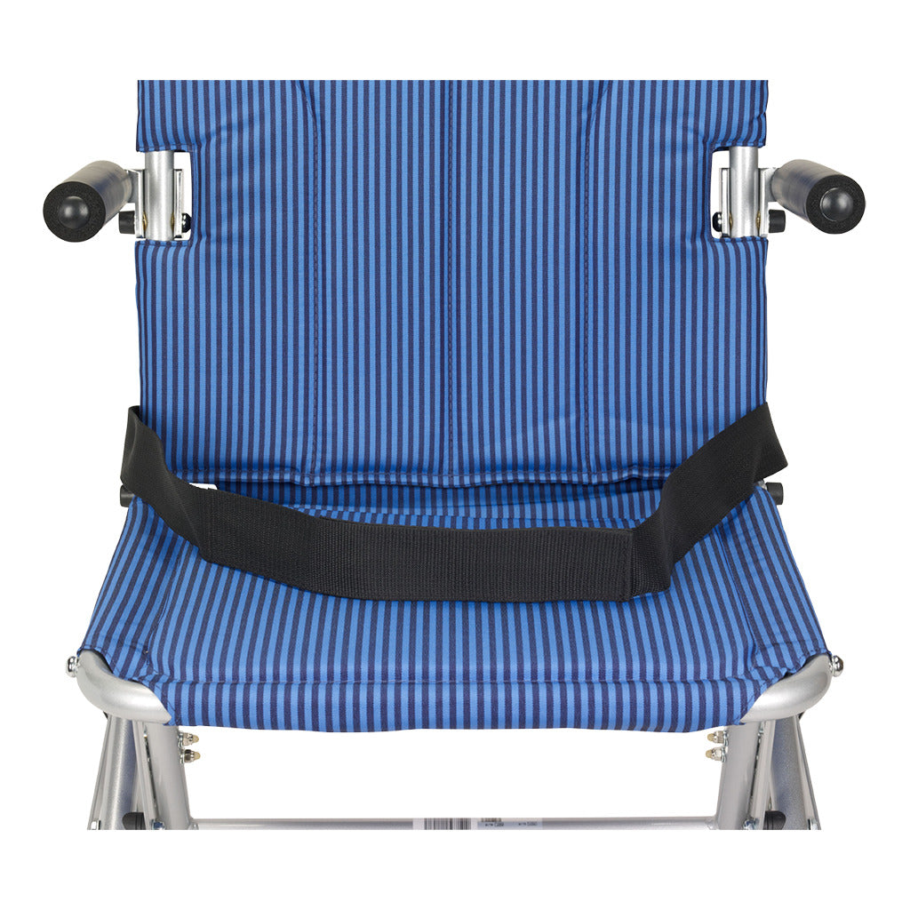 Drive Medical Super Light, Folding Transport Chair with Carry Bag and Flip-Back Arms