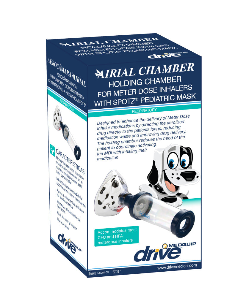 Drive Medical Airial Spotz® the Dog Mask with Meter Dose Inhaler Chamber