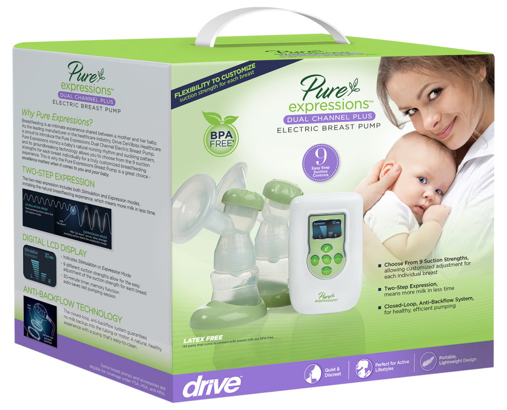 Drive Medical Pure Expressions Dual Channel Electric Breast Pumps