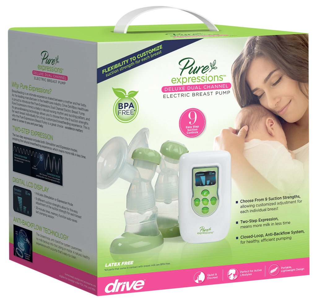 Drive Medical Pure Expressions Dual Channel Electric Breast Pumps