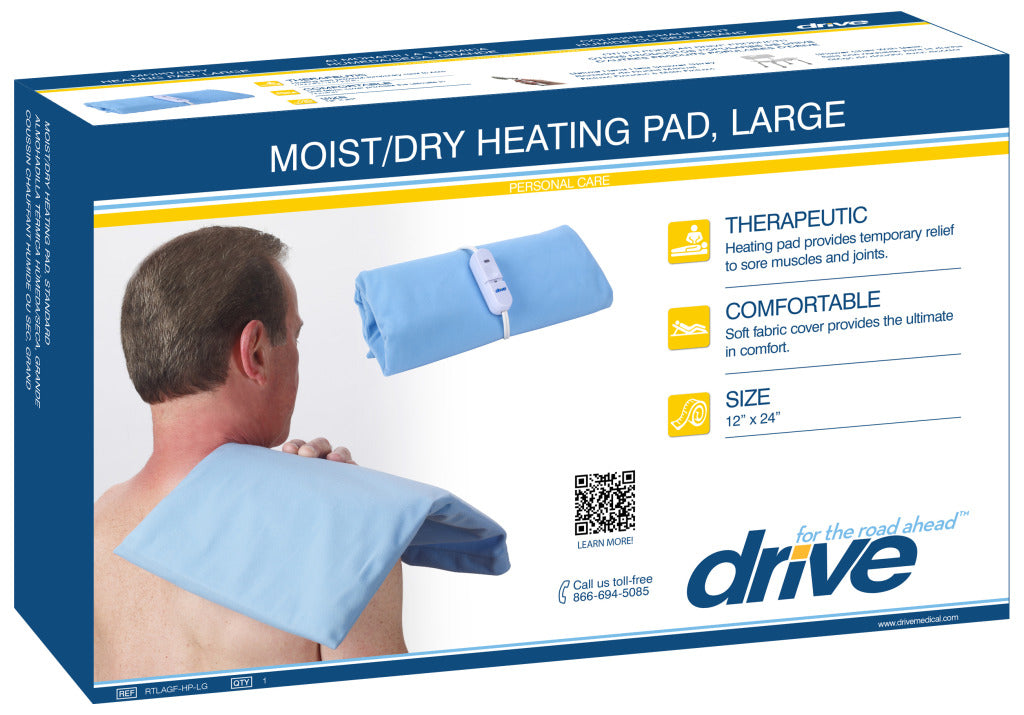 Drive Medical Moist-Dry Heating Pad, Standard