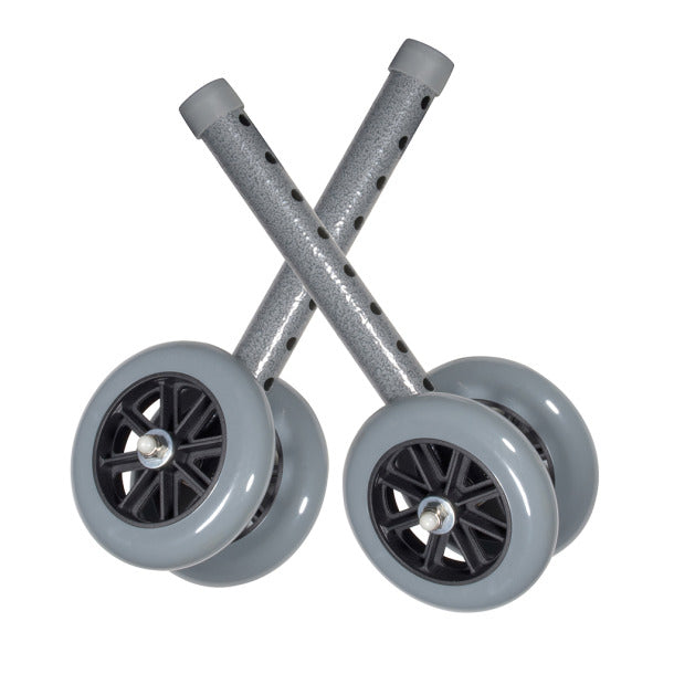 Drive Medical 5" Bariatric Walker Wheels with Two Sets of Rear Glides