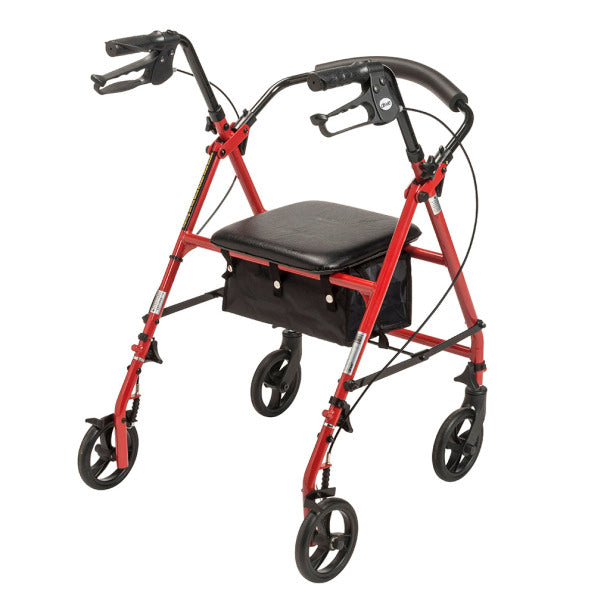 Drive Medical Steel Rollator with 6” Wheels, Knockdown