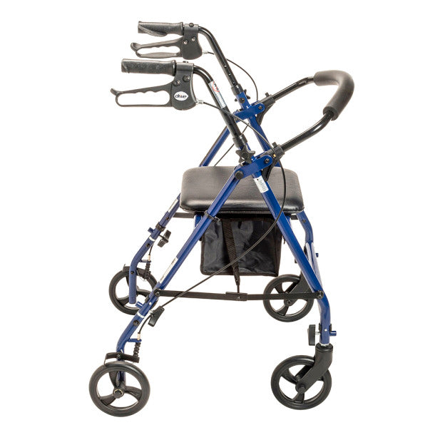 Drive Medical Steel Rollator with 6” Wheels, Knockdown