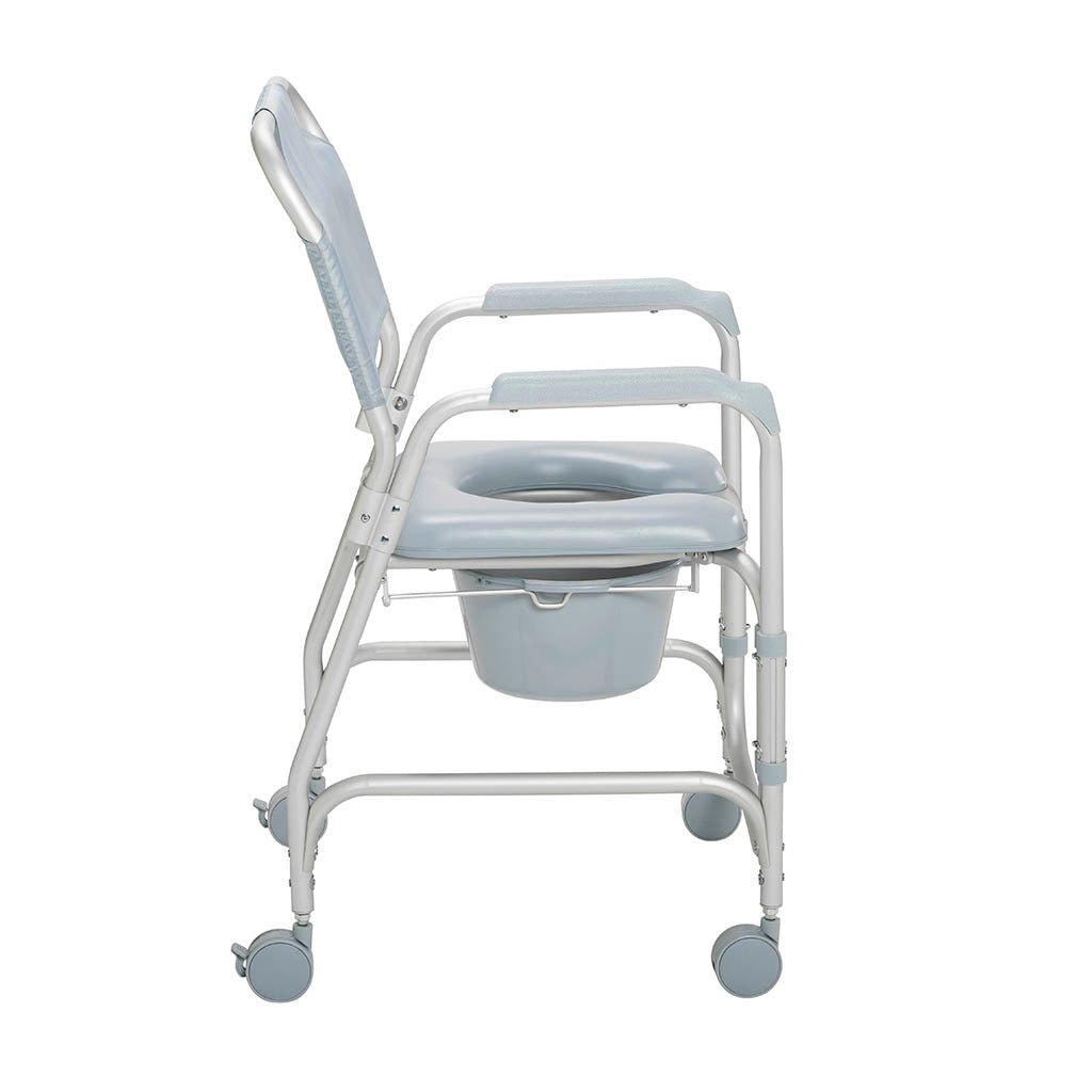 Drive Medical Aluminum Shower Chair and Commode with Casters