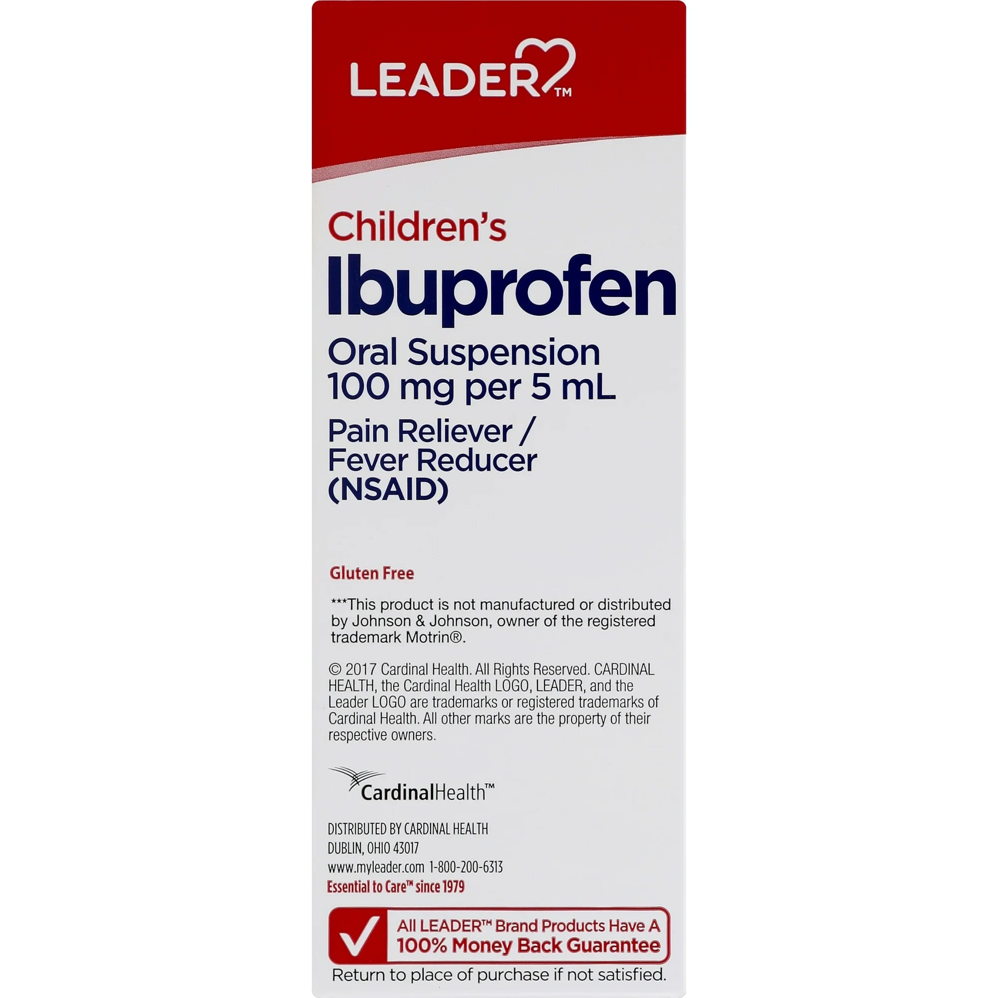 Leader Children's Ibuprofen Liquid Pain & Fever Reliever , Berry, 8oz