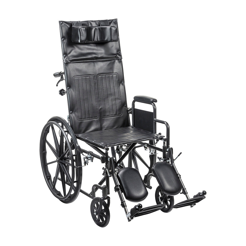 Drive Medical Silver Sport Recliner with Vinyl Upholstery