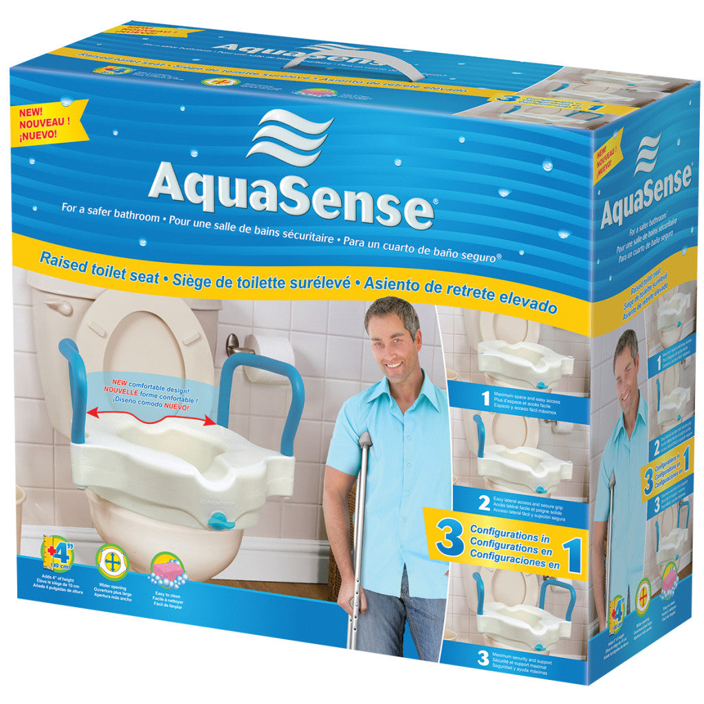 Drive Medical AquaSense 3-in-1 Contoured Raised Toilet Seat