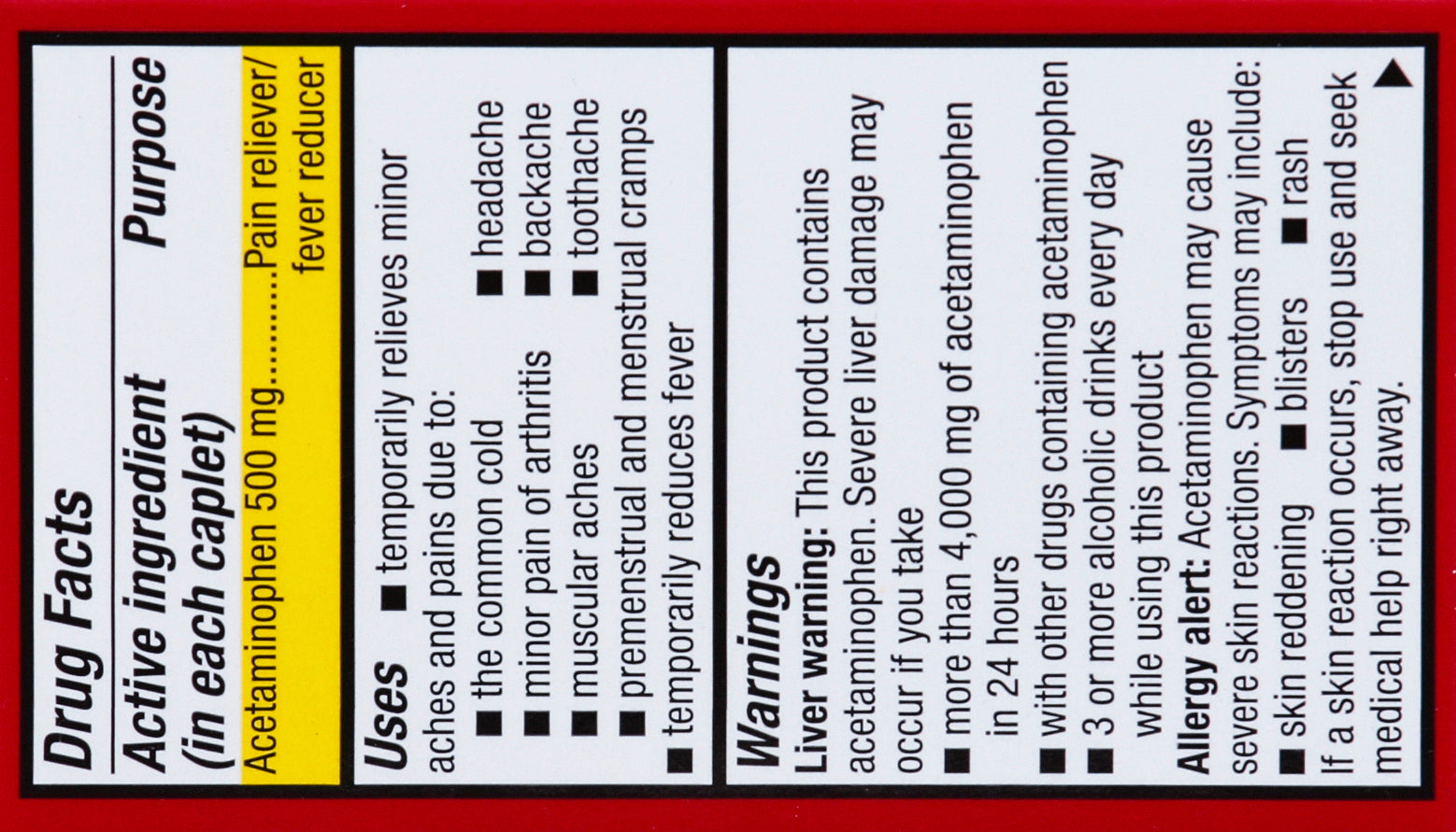 Leader Acetaminophen Extra Strength, 500mg, 24 Caplets - Fast Pain Relief and Fever Reducer, Headache, Muscle Ache, Arthritis