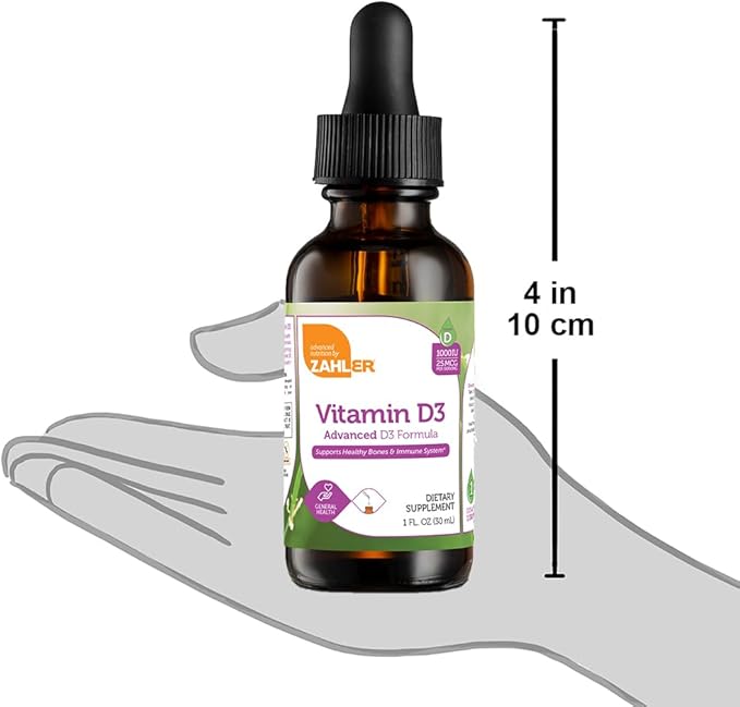 Zahler Vitamin D3 & K2 (1 oz) 30 mL Liquid