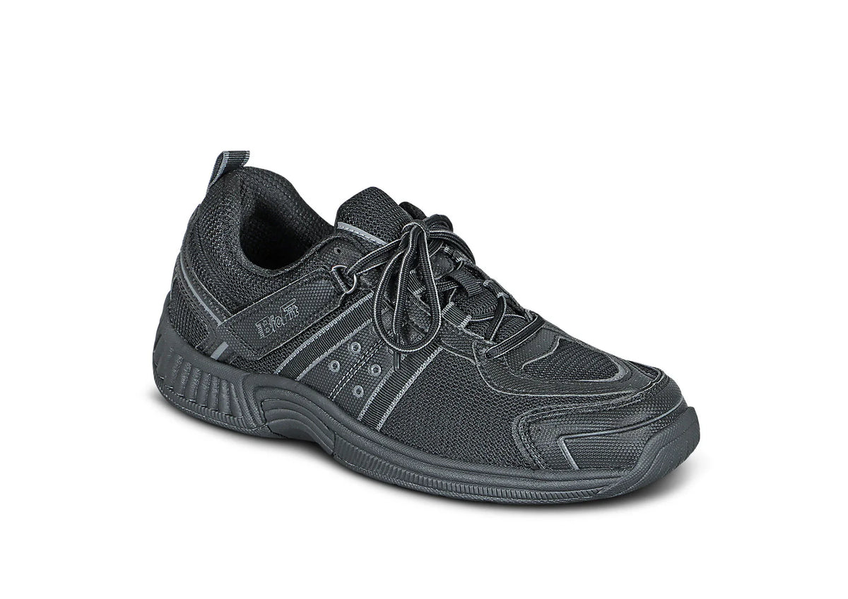 OrthoFeet Monterey Bay Tie-Less Black  Men's Sneakers