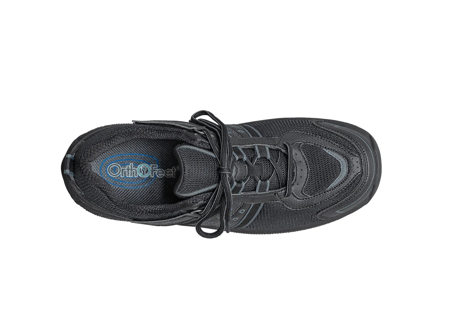 OrthoFeet Monterey Bay Tie-Less Black  Men's Sneakers