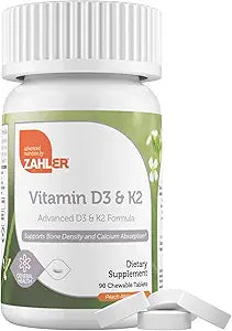 Zahler Vitamin D3 & K2 (90) Chewable Tablets