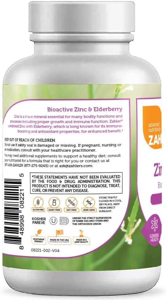 Zahler Zinc + Elderberry (90) Lozenges