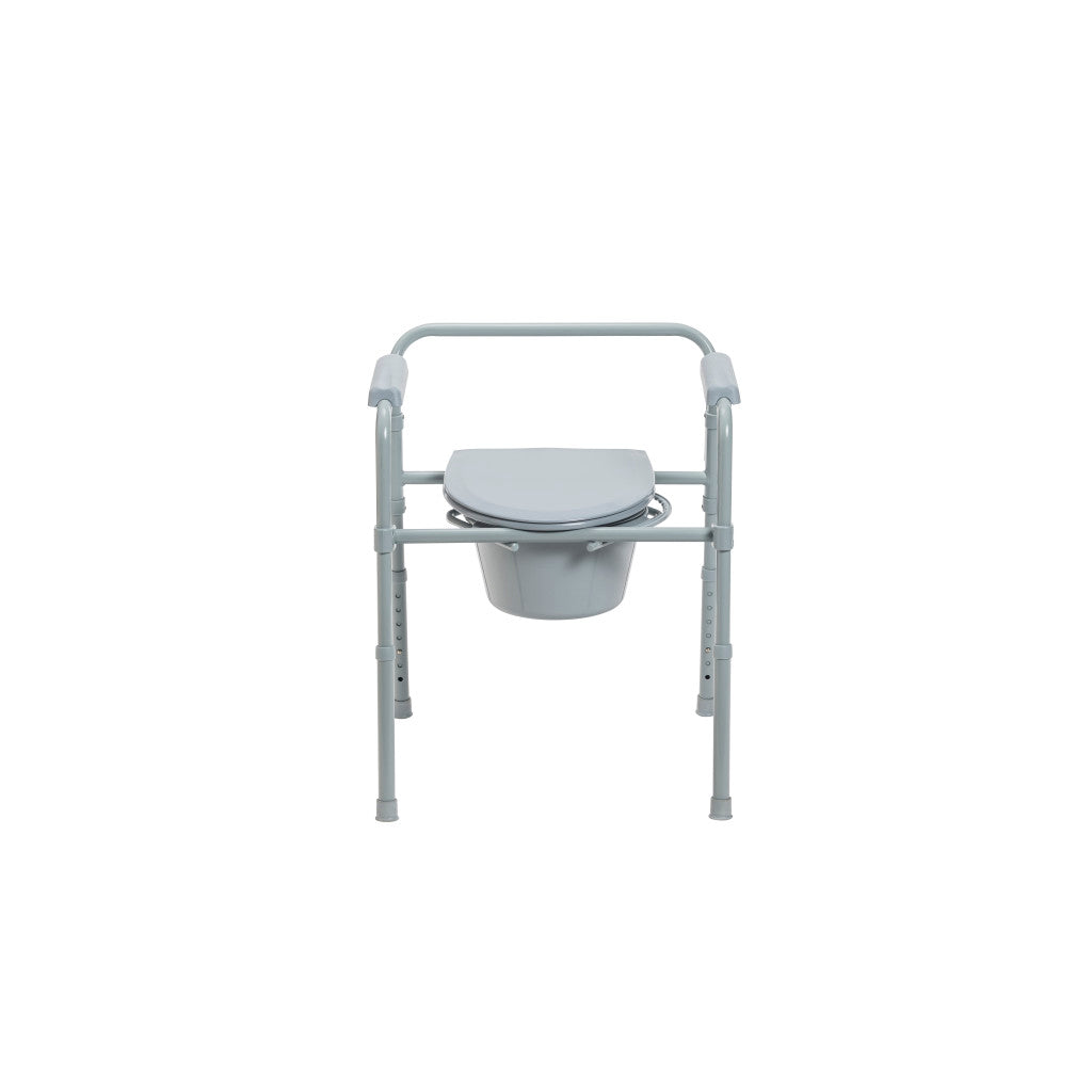 Drive Medical Folding Steel Commode Combo with Absorbent Commode Liners