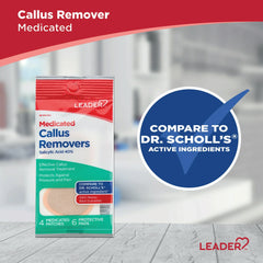 Leader Medicated Callus Removers 6 Pads 4 Medicated Patches