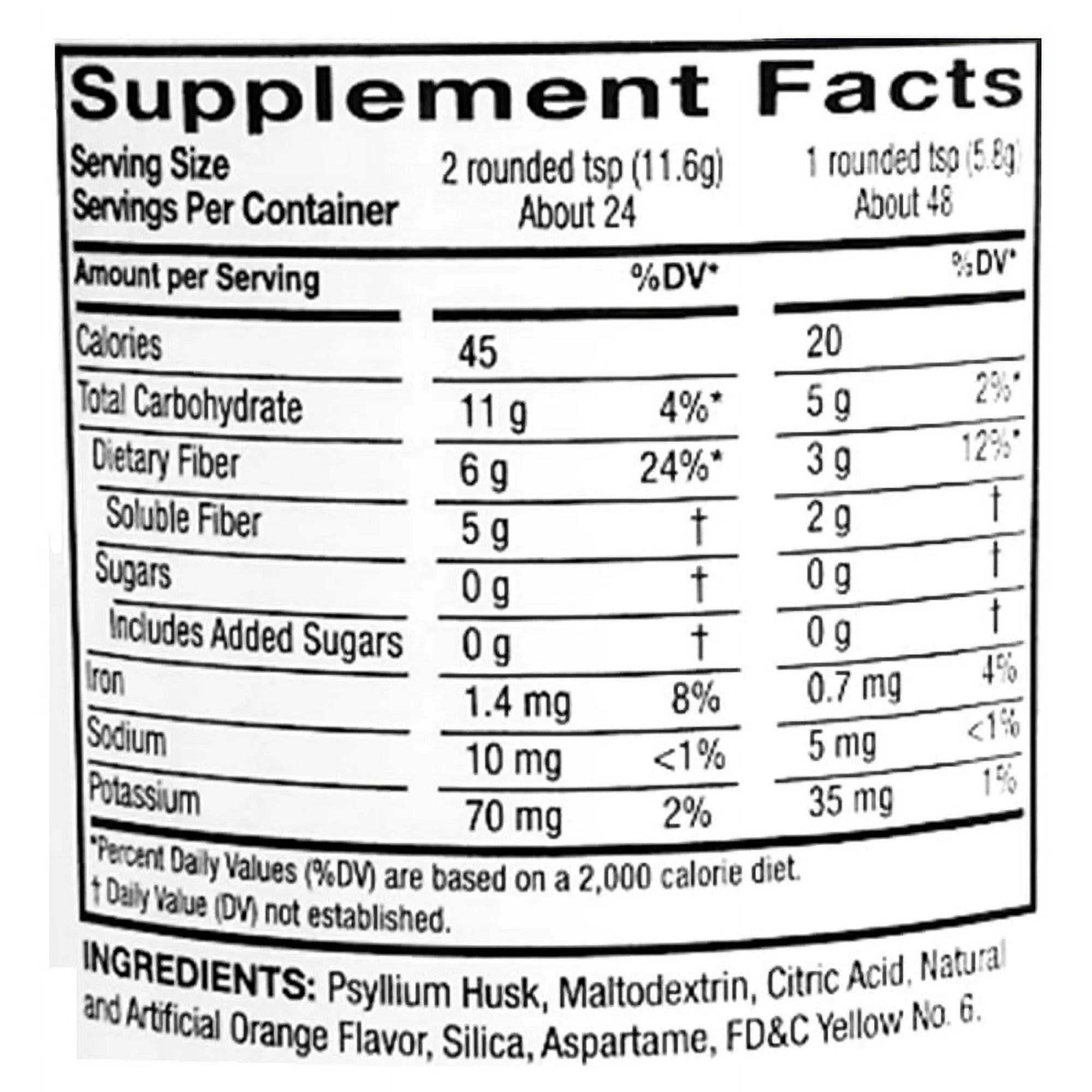 Leader Daily Fiber Powder, Orange Smooth Flavor, 10 oz