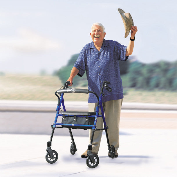 Drive Medical Hugo Fit 6 Rolling walker with a Seat